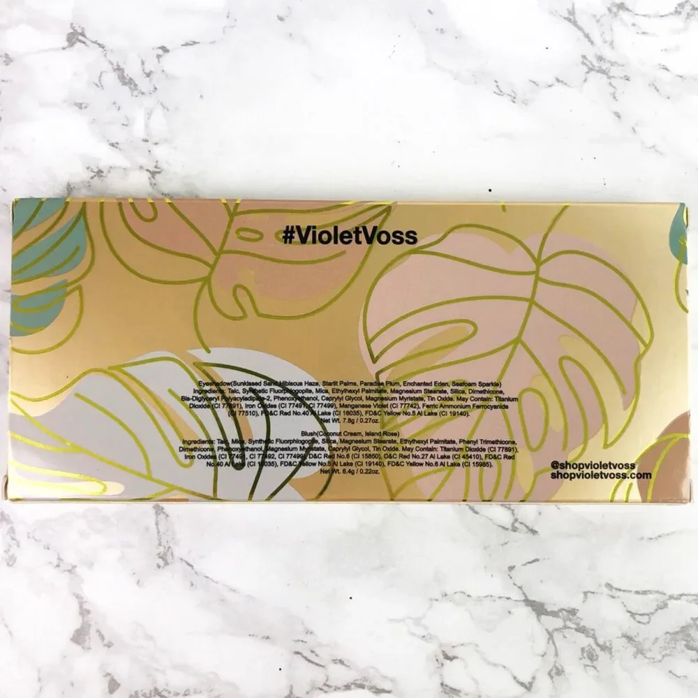 NIB Pretty In Paradise Eyeshadow & Face Palette - Violet Voss